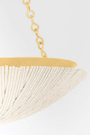 Vintage Gold Leaf Summerside Pendant 37" by Hudson Valley, view 3