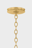 Vintage Brass Syros Pendant 13.75" by Corbett Lighting, view 7