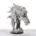 SZ0002 Modern Silver Horse Head Sculpture