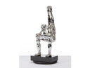 SZ0173 Modern Silver Gymnast-B Sculpture