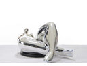 SZ0228 Modern Silver Napping Lady Sculpture