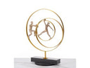SZ0240 Modern Bronze Acrobats-Rings Sculpture