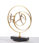 SZ0240 Modern Bronze Acrobats-Rings Sculpture