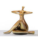 Collins - Glam White Marble & Gold End Table