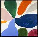 Soft Geometry I 30x30 / Champagne / No Embellishment Canvas