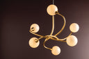 Gold Leaf Signature Chandelier 29" by Corbett Lighting, view 4