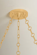 Vintage Gold Leaf Spring Valley Chandelier 36.5" by Hudson Valley, view 5