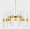 Aged Brass Stowe Chandelier 37.75" by Hudson Valley, view 3