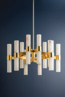 Aged Brass Stowe Chandelier 37.75" by Hudson Valley, view 5