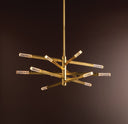 Vintage Brass Strasbourg Chandelier 42" by Corbett Lighting, view 8