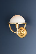 Aged Brass Stratford Wall Sconce 10" by Hudson Valley, view 3