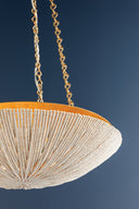 Vintage Gold Leaf Summerside Pendant 24.75" by Hudson Valley, view 4
