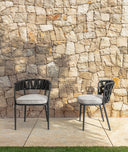 Swipe Dining Table, 118" by Talenti, outdoor setting