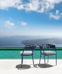 Swipe Dining Armchair by Talenti, outdoor setting
