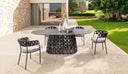 Swipe Dining Table, 87" by Talenti, outdoor setting