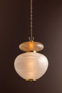 Vintage Brass Syros Pendant 19.25" by Corbett Lighting, view 5