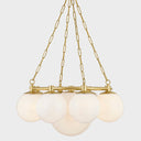 Aged Brass Thornwood Chandelier 29.5" by Hudson Valley, view 2