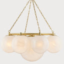 Aged Brass Thornwood Chandelier 43.25" by Hudson Valley, view 5