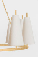 Vintage Gold Leaf Tirana Chandelier 54.75" x 13.5" by Corbett Lighting, view 4
