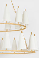 Vintage Gold Leaf Tirana Chandelier 54.75" x 31" by Corbett Lighting