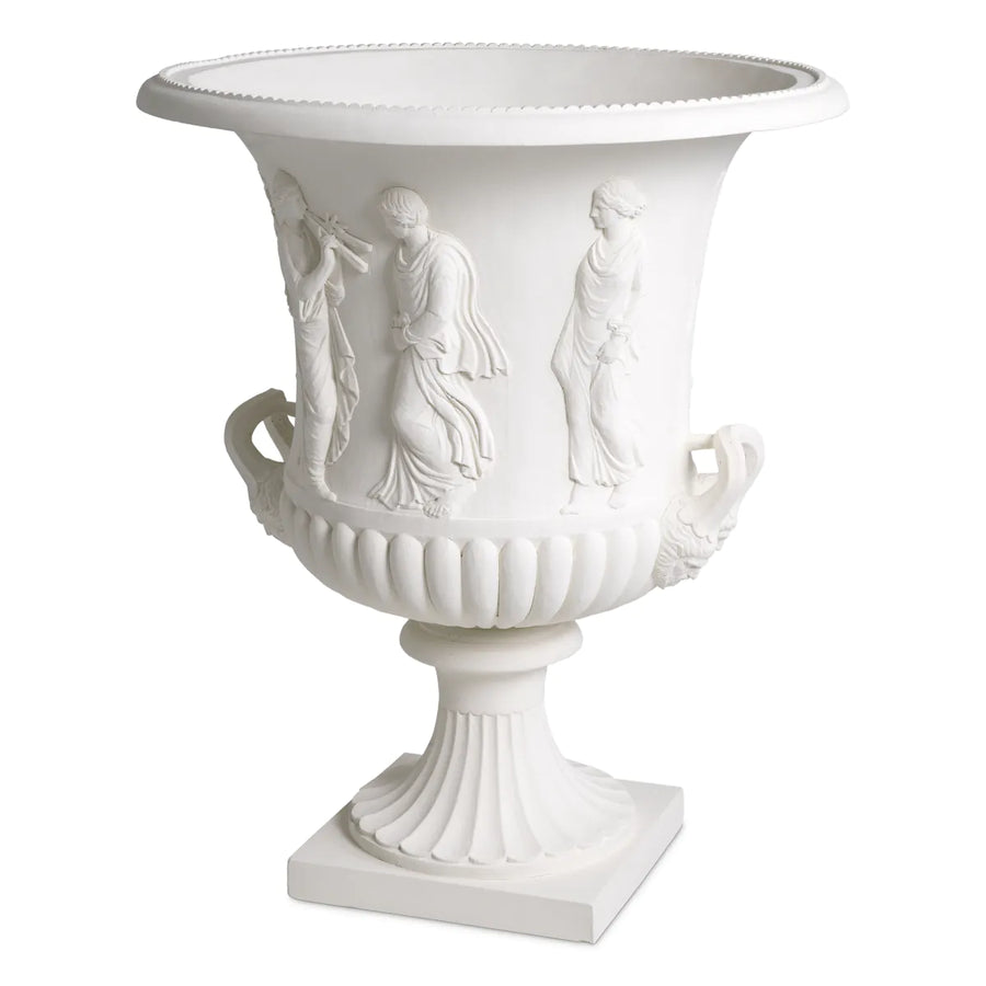 White Classical Relief Vase Calyx-krater