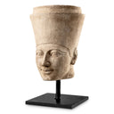 Carved Sandstone Statue Bust of Hatshepsut