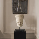 Carved Sandstone Statue Bust of Hatshepsut