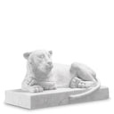 White Marble Sculpture Reclining Lion