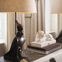 White Marble Sculpture Reclining Lion