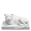 White Marble Sculpture Reclining Lion