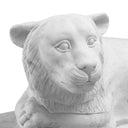 White Marble Sculpture Reclining Lion