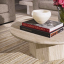 Round Travertine Coffee Table Florence