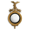 Antique Gold Convex Mirror Girandole