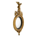 Antique Gold Convex Mirror Girandole
