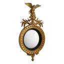 Antique Gold Convex Mirror Girandole