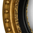 Antique Gold Convex Mirror Girandole
