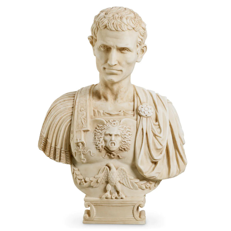Rome Inspired Sculpture Bust of Julius Caesar