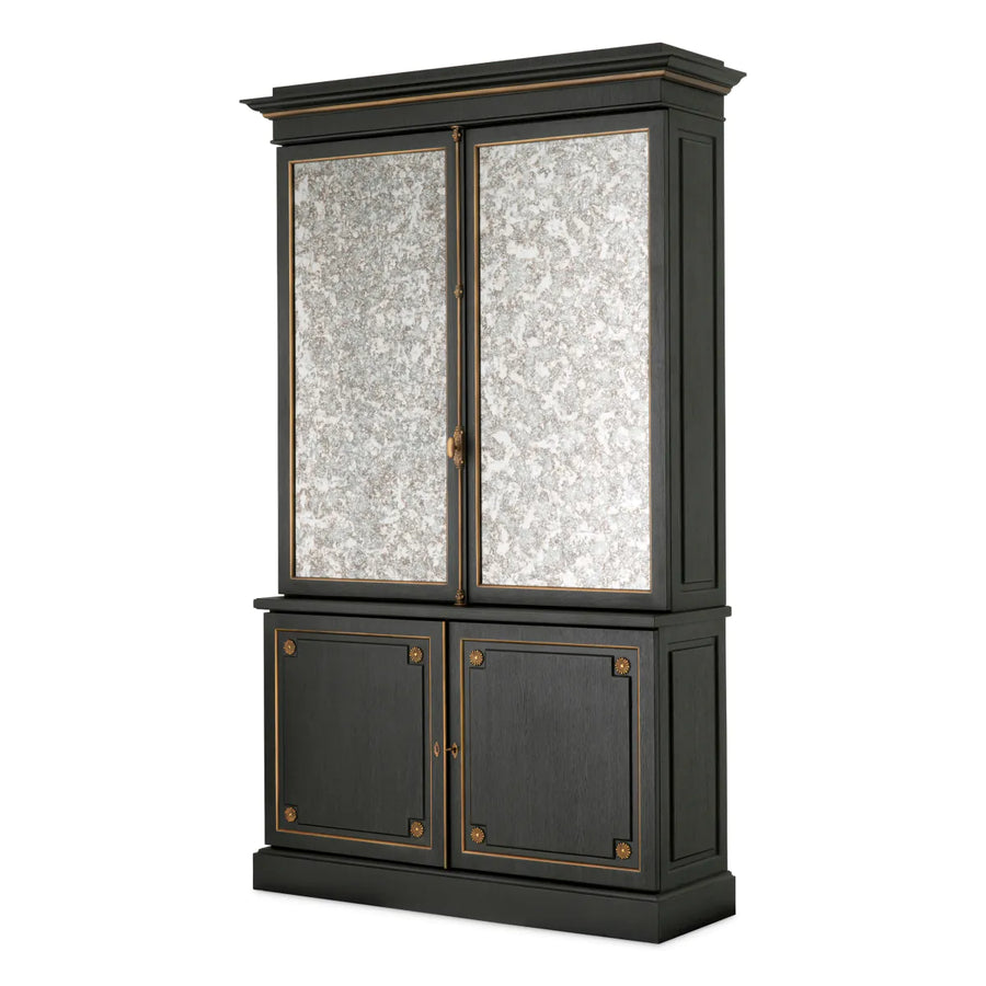 Antiqued Mirror Bar Cabinet Kellam