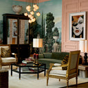 Antiqued Mirror Bar Cabinet Kellam