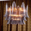 Glass Leaves Chandelier Amun