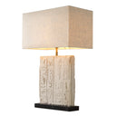 Carved Marble Table Lamp Hathor