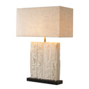 Carved Marble Table Lamp Hathor