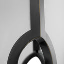 White Glass and Bronze Pendant Rockefeller