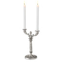 Silver 2-Stem Candle Holder Whitney by Eichholtz