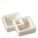 White Marble Sectioned Bowl Heber by Eichholtz, view 3