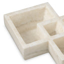 White Marble Sectioned Bowl Heber by Eichholtz, view 5