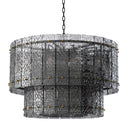 2-Tiered Glass Panel Chandelier Georgette by Eichholtz, view 4
