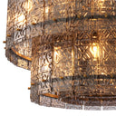 2-Tiered Glass Panel Chandelier Georgette by Eichholtz, view 6