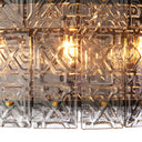 2-Tiered Glass Panel Chandelier Georgette by Eichholtz, view 7