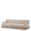 Beige Fringed Sofa Madison